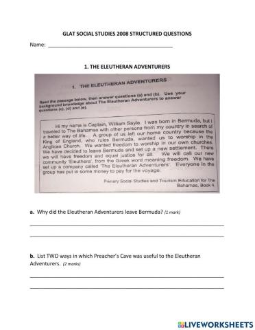 The Eleutheran Adventurers