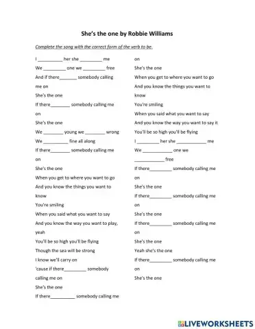 Song - She's the one