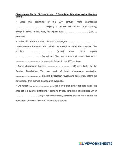 Passive Voice Process