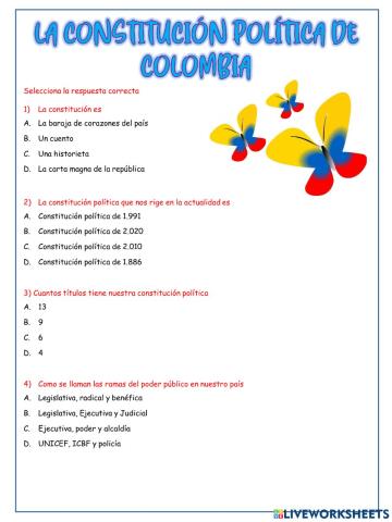 TALLER CIENCIAS SOCIALES LA CONSTITUCIÓN