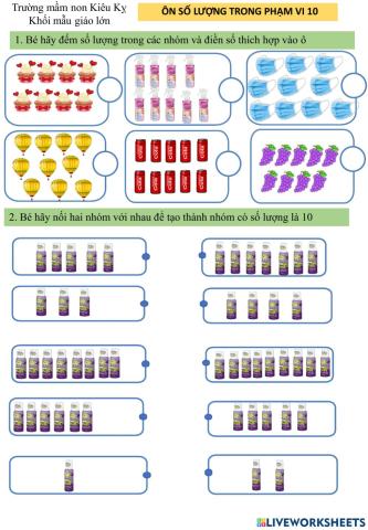 Tách gộp nhóm có 10 đối tượng