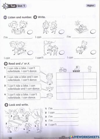 Can, can-t, actions, emotions