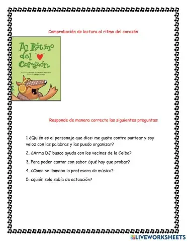 Comprobación de lectura Al ritmo del corazón