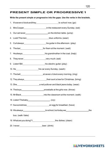 Present simple or progressive1