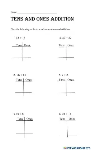 Adding Tens and Ones