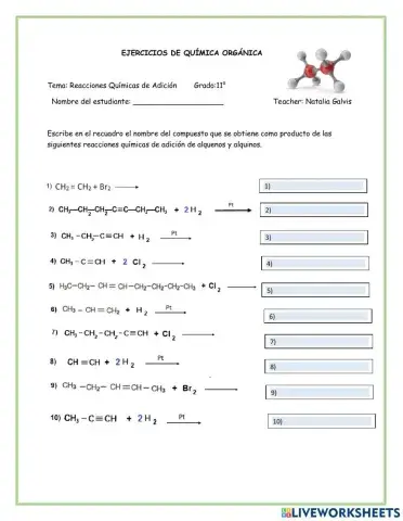 Reacciones Químicas de Adición