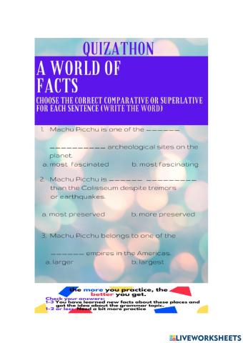 Comparatives and superlatives