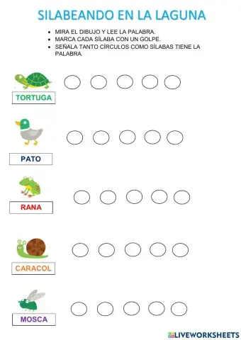 Silabas en la laguna
