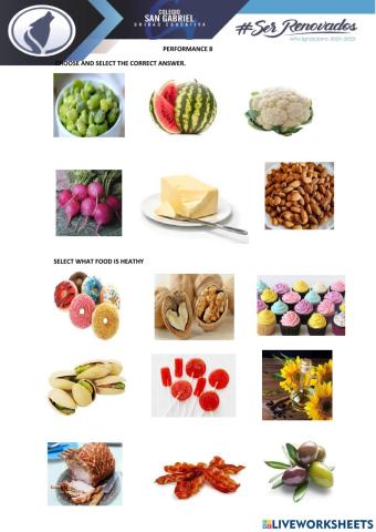 Healthy and unhealthy food