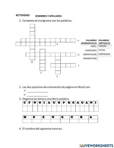 Configuracion de pagina