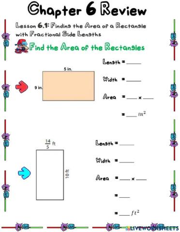 Area of Rectangle and Triangle