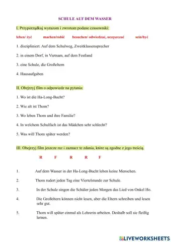 Schule auf dem Wasser