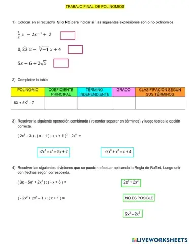 Trabajo final de polinomios