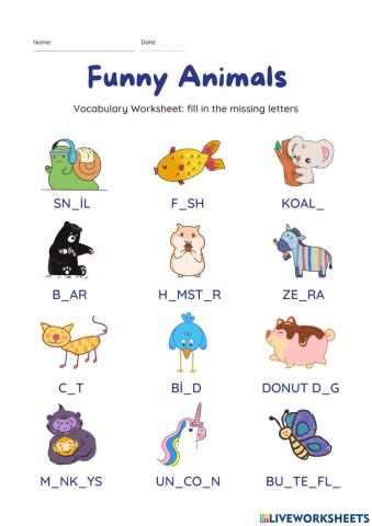 English Funny Animals