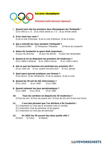 La Tour Eiffel et les JO