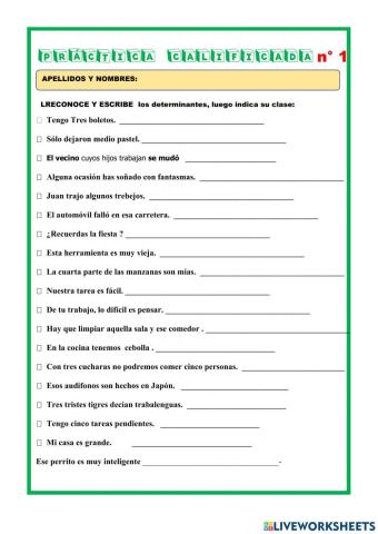 Determinantes - clases