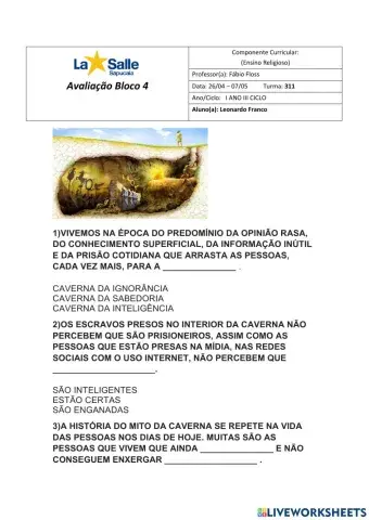 Avaliação Filosofia B4