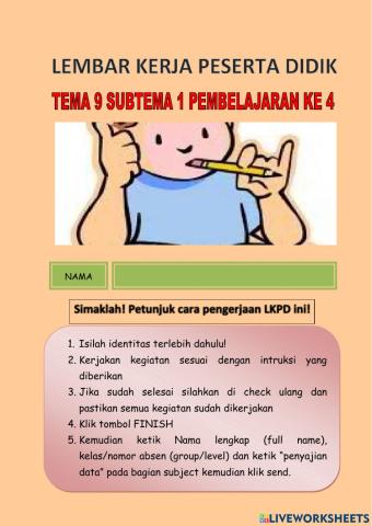 LKPD Tema 9 Subtema 1 PB 4