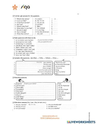 Verb to be (questions)