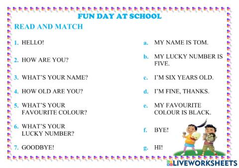 School + Questions - Fun Day at School