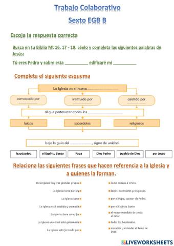 Actividad final unidad 6 6to EGB