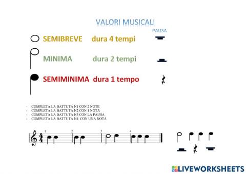 Valori musicali