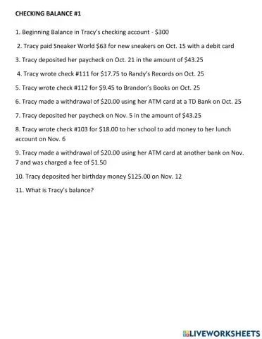 Register, check, and deposit