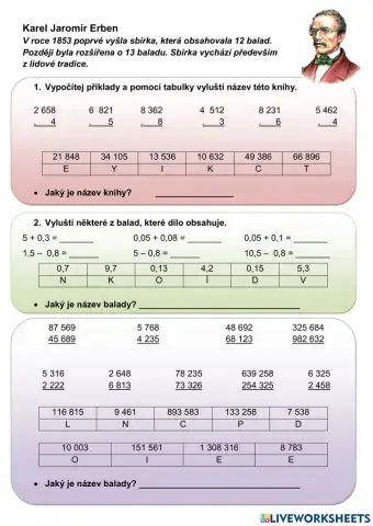 K.J.Erben + matematika