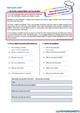 Task 6 - Eating habits
