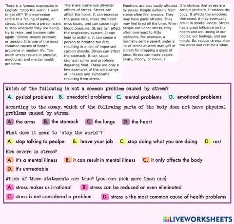 Stress Stress Stress