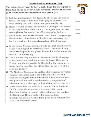 Dr Jekyll and Mr Hyde