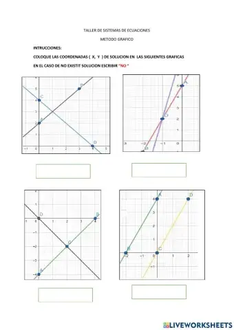 Sistema de ecuciones metodo grafico