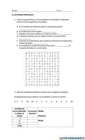 Medidas de tendencia central