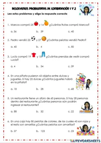 Problemas de Combinación 1 y 2
