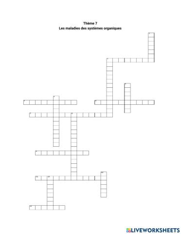 Thème 7 - Les maladies des systèmes organiques
