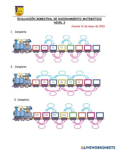 Evaluación de Raz. Matemático