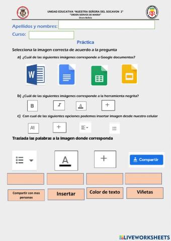 Herramientas de documentos google