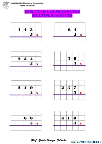 Multiplicación por una cifra