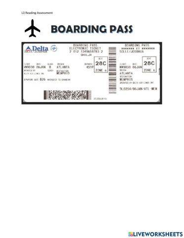 Boarding Pass L3