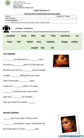 Save your Tears Ft. Ariana Grande