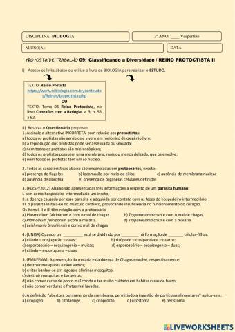 Reino protoctista ii