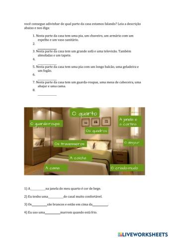 Partes de uma casa fixação