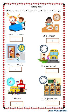 Telling Time in Two (2) Ways