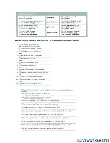 Modal verbs of certainty