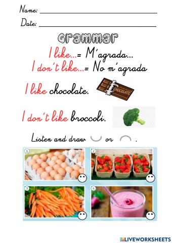 I like and I don't like