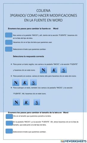 Cambiar la fuente y tamaño en word