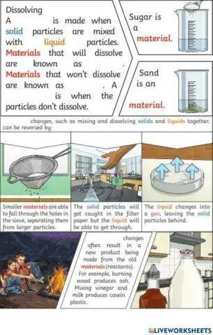 Reversible and irreversible changes