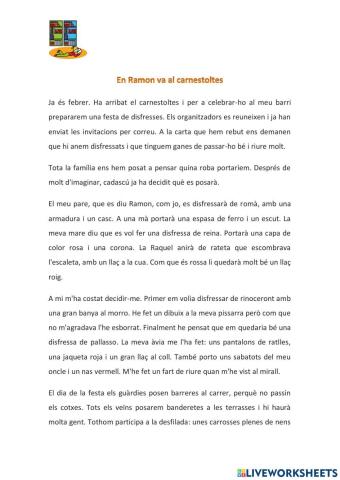 En Ramon va al carnestoltes