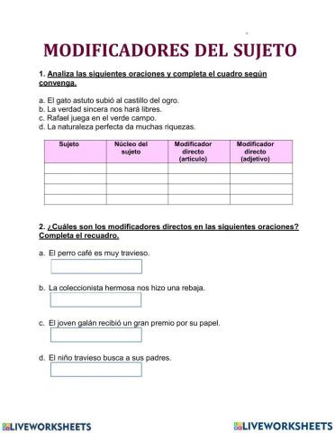 Modificadors del sujeto