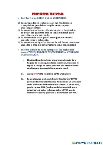 Coherencia y cohesión